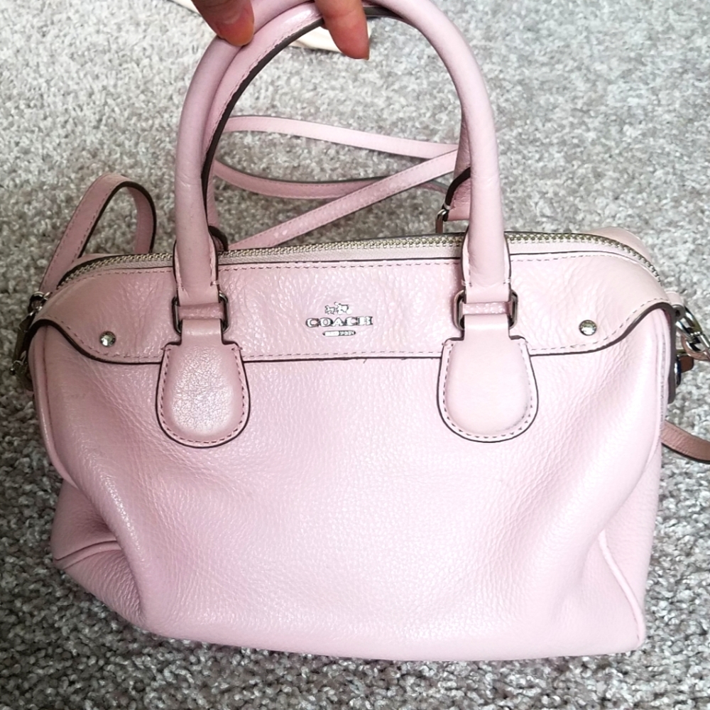 💖 Coach Handbag Light Pink Soft Leather Purse